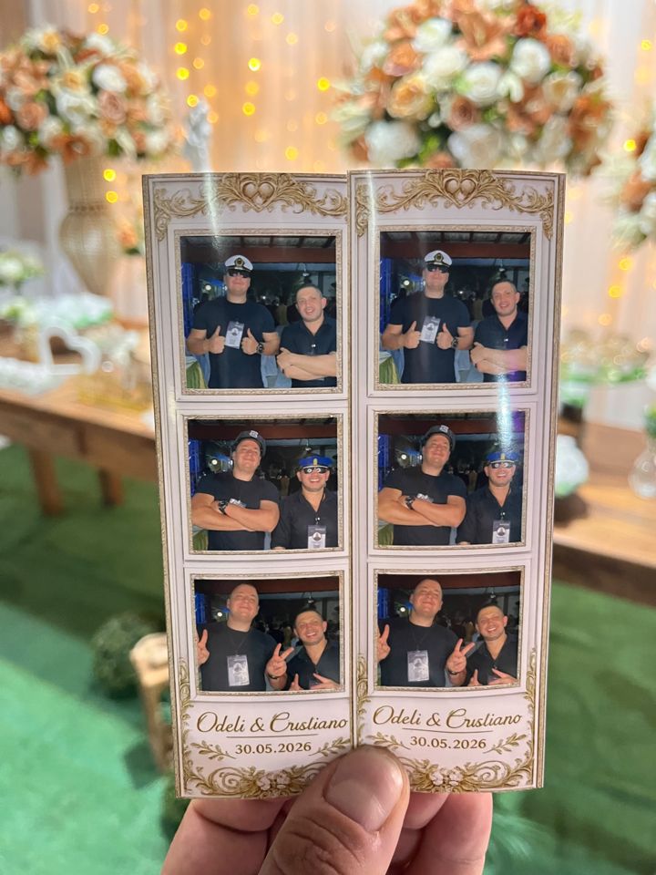 Tiras de fotos com moldura clássica